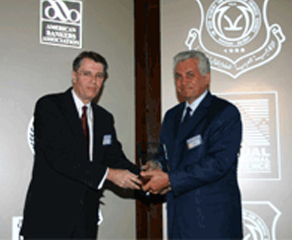 "Joseph Chapman" Award from Doug Adamson, Executive Vice President at the American Bankers Association