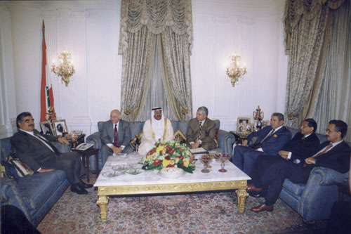 Meeting with "Refeek Al Hariry" Lebanese Pri Minester 1993